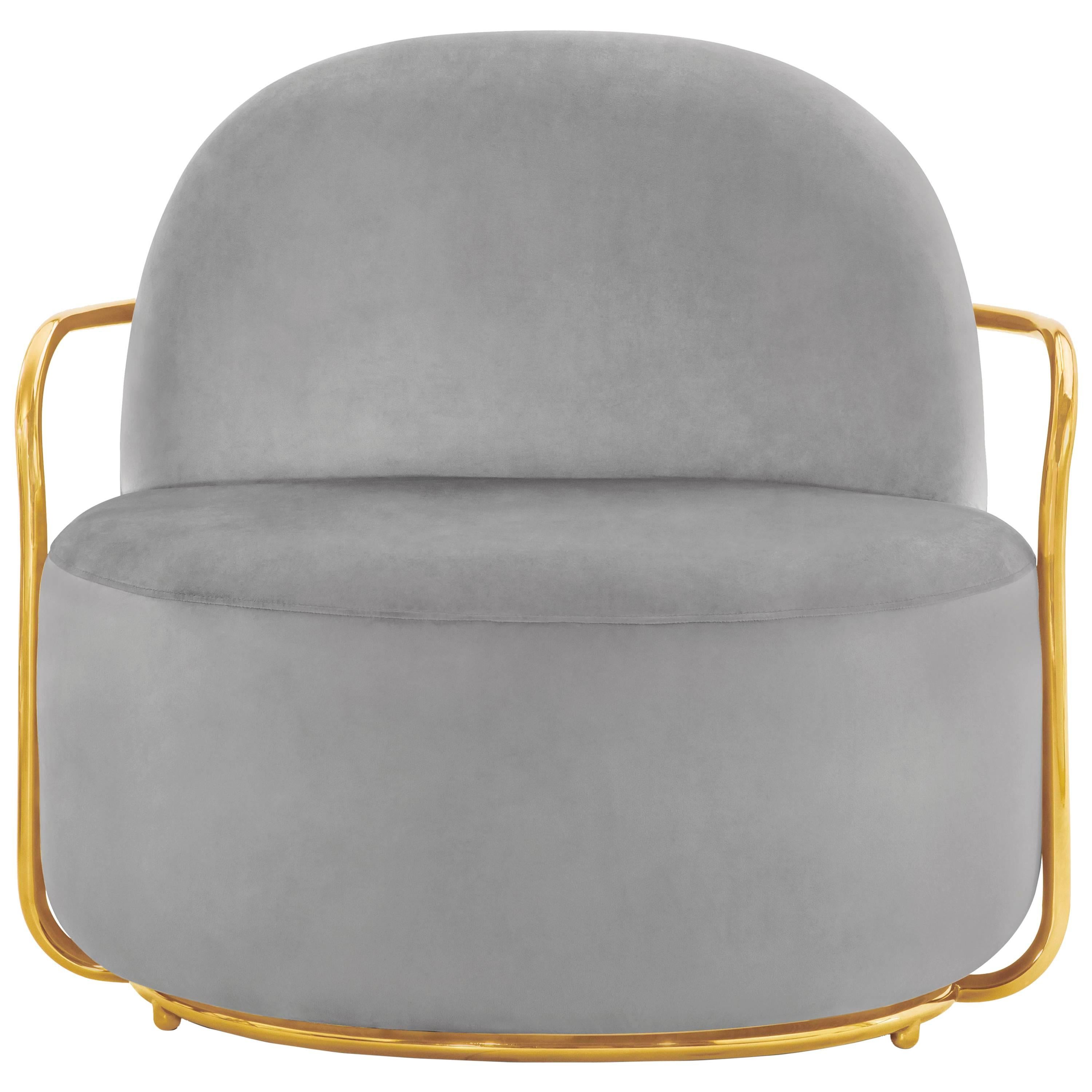 Orion Lounge Chair Grey by Nika Zupanc for Scarlet Splendour For Sale