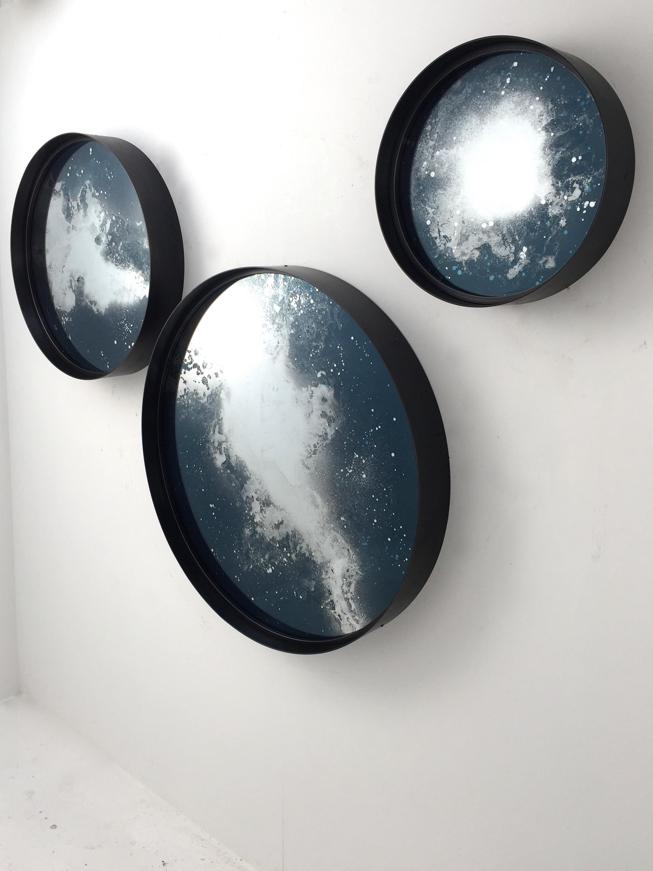 Contemporary Orion Mirror Triptych, Custom-Made by Tom Palmer Studio For Sale