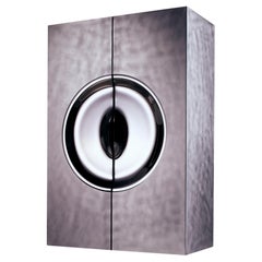 Meuble de bar de luxe moderne en finition Silver