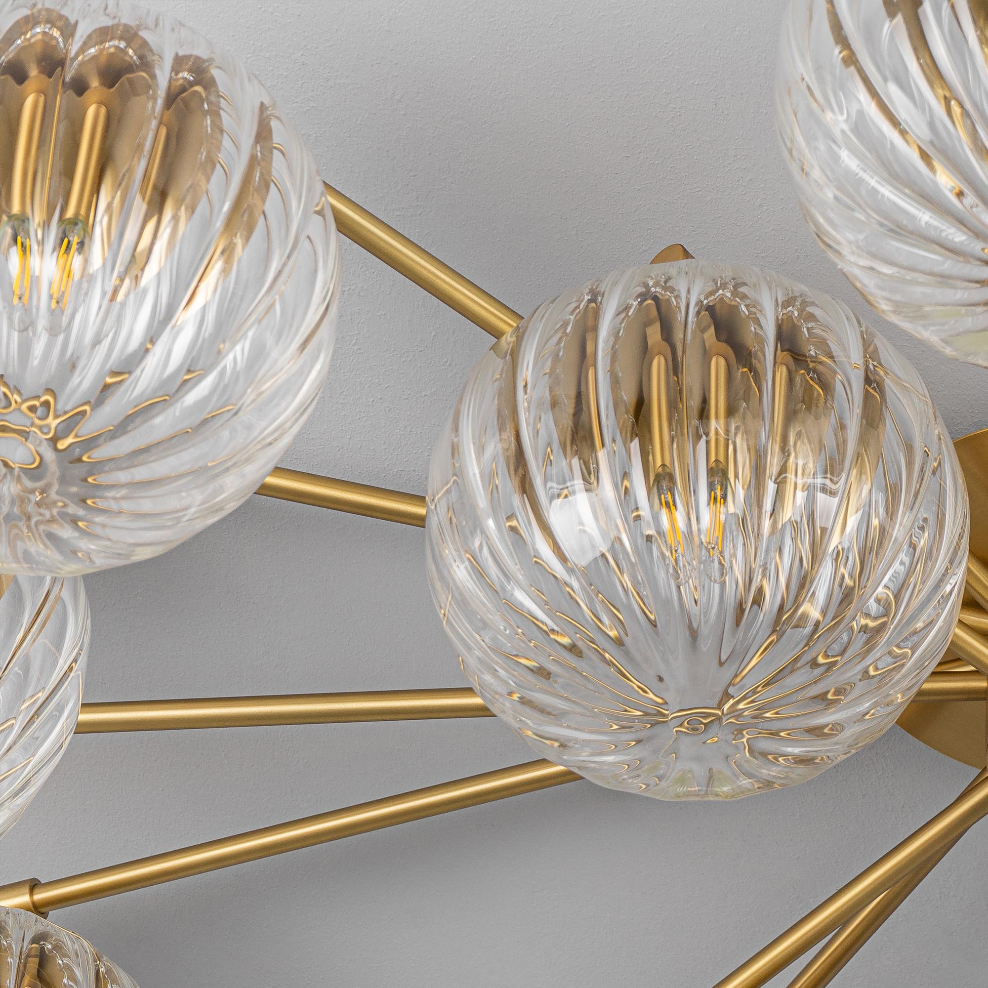 Laiton Lustre ovale Orion en vente