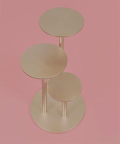 Orion Satin Brass Side Table, Contemporary Design, Made in Italy