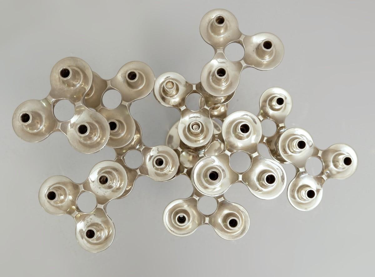 'Orion' Set of 12 Candleholders by Fritz Nagel & Ceasar Stoffi for BMF. Germany 4