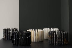 Orion Small Calacatta Marble Flower Vase and Candle Holder by Dan Yeffet