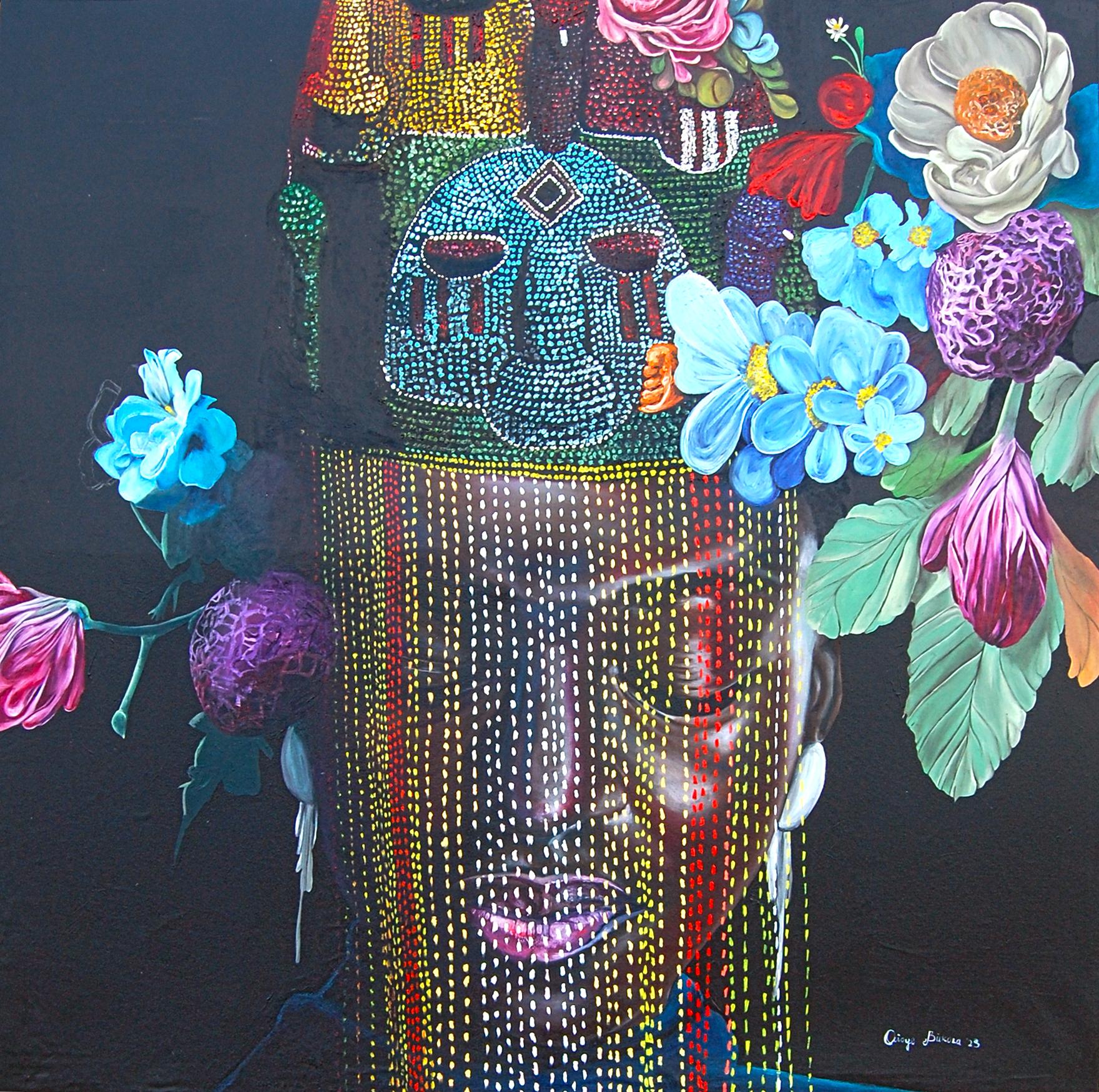 Orioye Bukola Samuel Portrait Painting – Wie oben... Wie in..., Die Antworten, die wir suchen