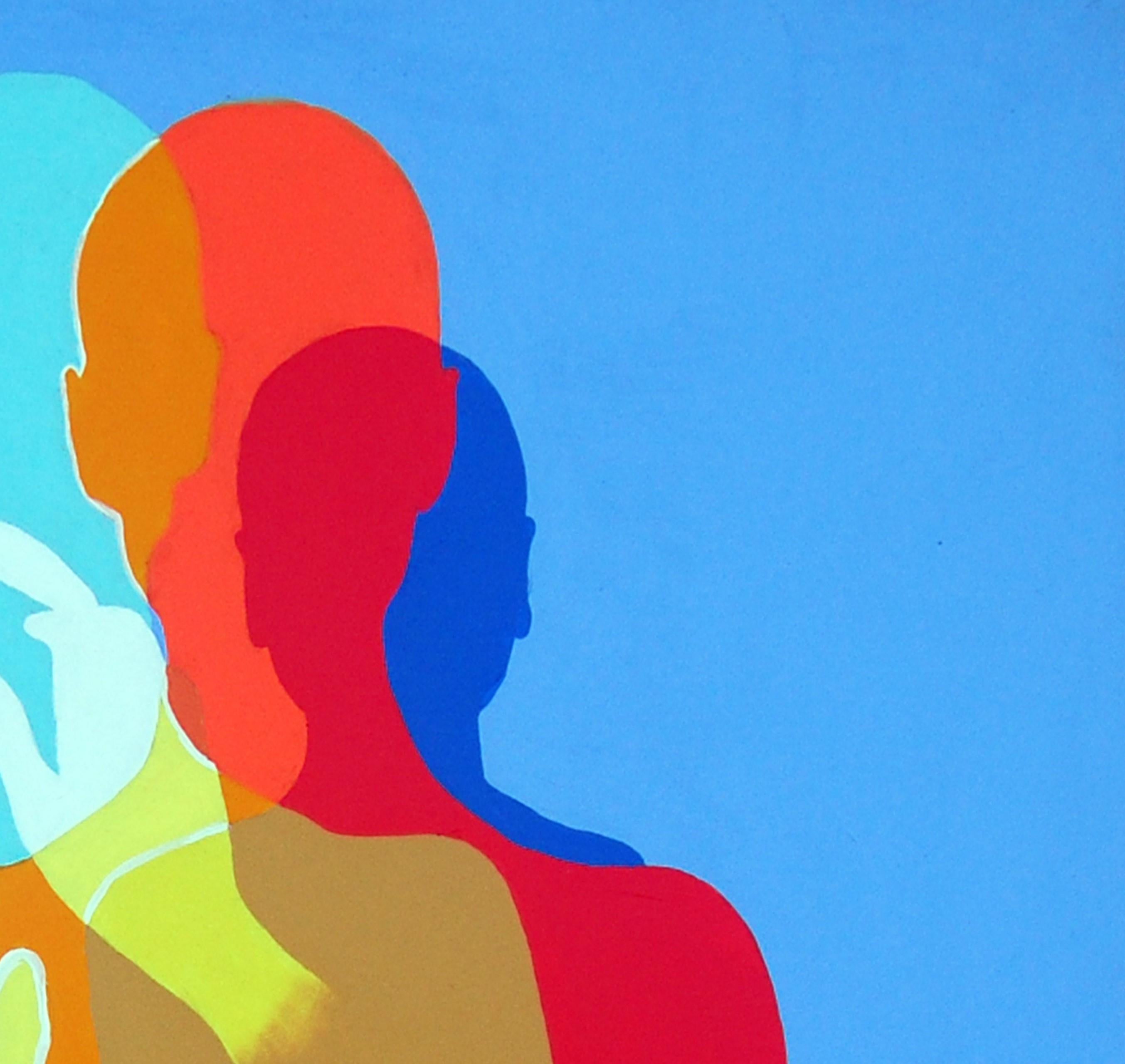 Ero (Thought) - Abstract Minimalist conceptual colour silhouette artwork For Sale 1