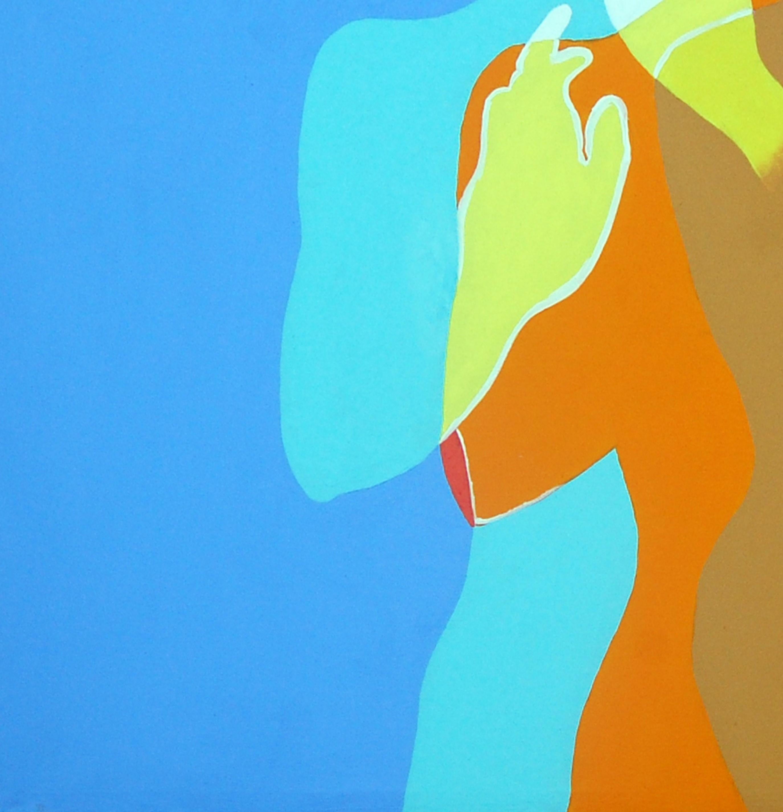 Ero (Thought) - Abstract Minimalist conceptual colour silhouette artwork For Sale 2