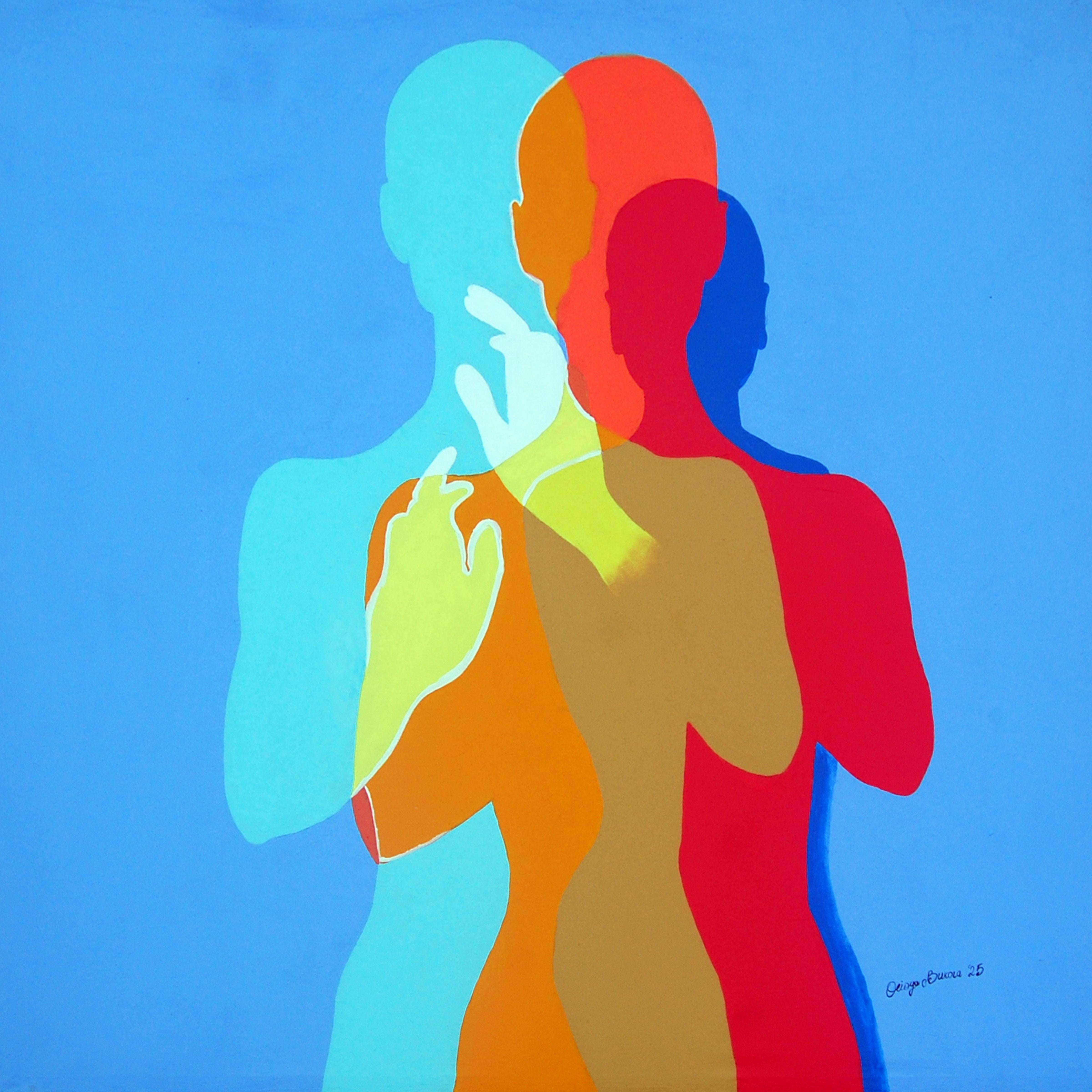 Ero (Thought) - Abstract Minimalist conceptual colour silhouette artwork