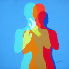 Ero (Thought) - Abstract Minimalist conceptual colour silhouette artwork
