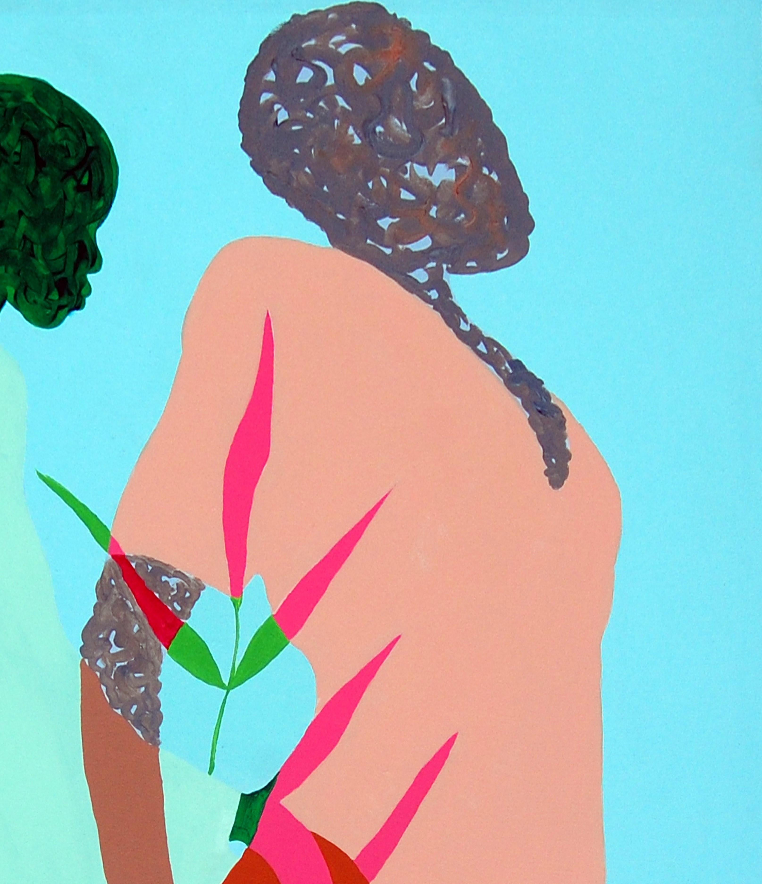 Isaaro - Colour silhouette Painting For Sale 2