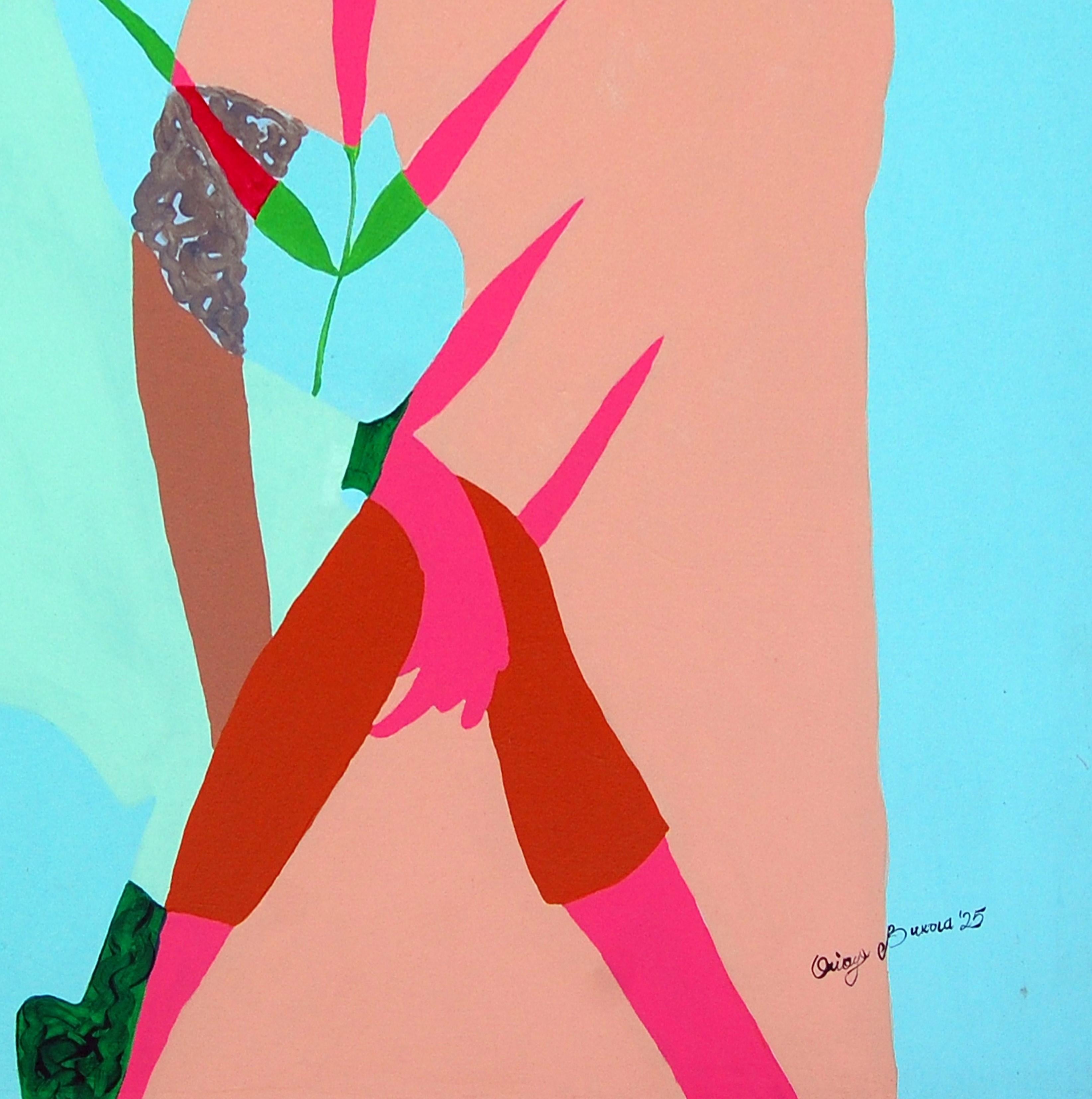 Isaaro - Colour silhouette Painting For Sale 4