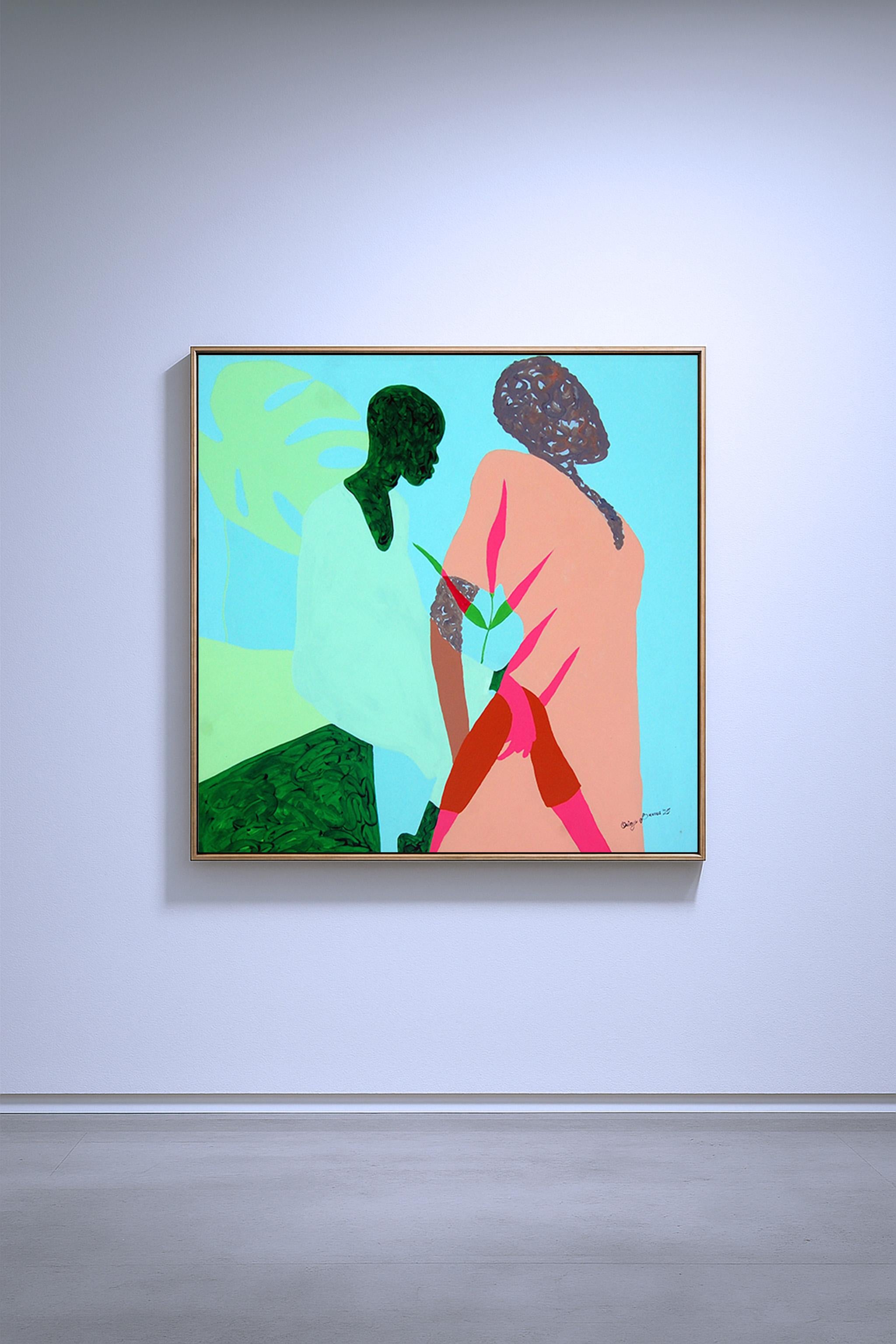 Isaaro - Colour silhouette Painting For Sale 5