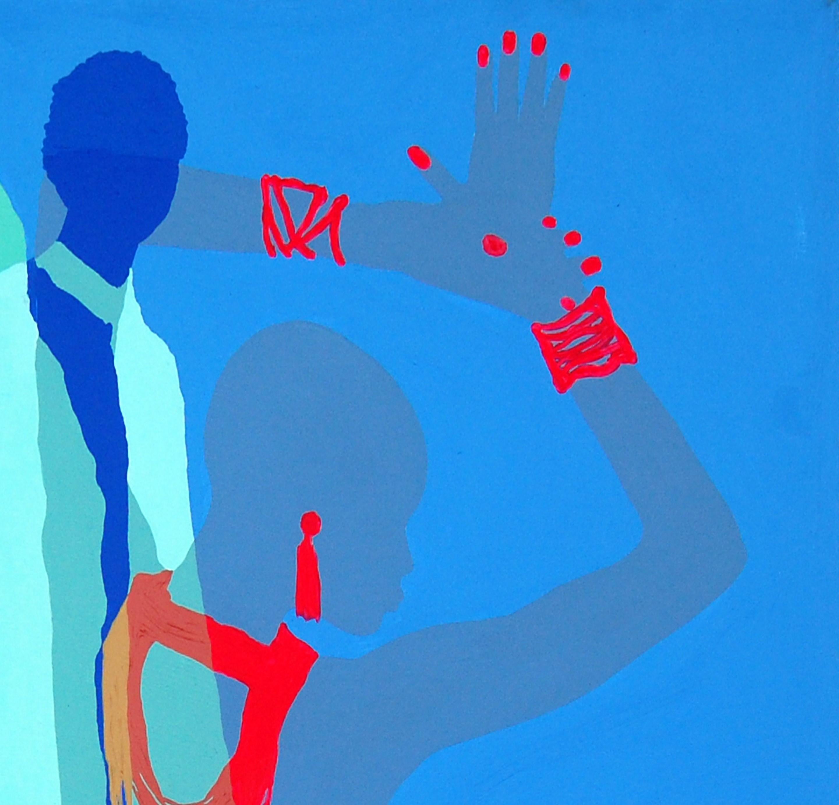 Omoleye - African art - Post-Minimalist Painting by Orioye Bukola Samuel