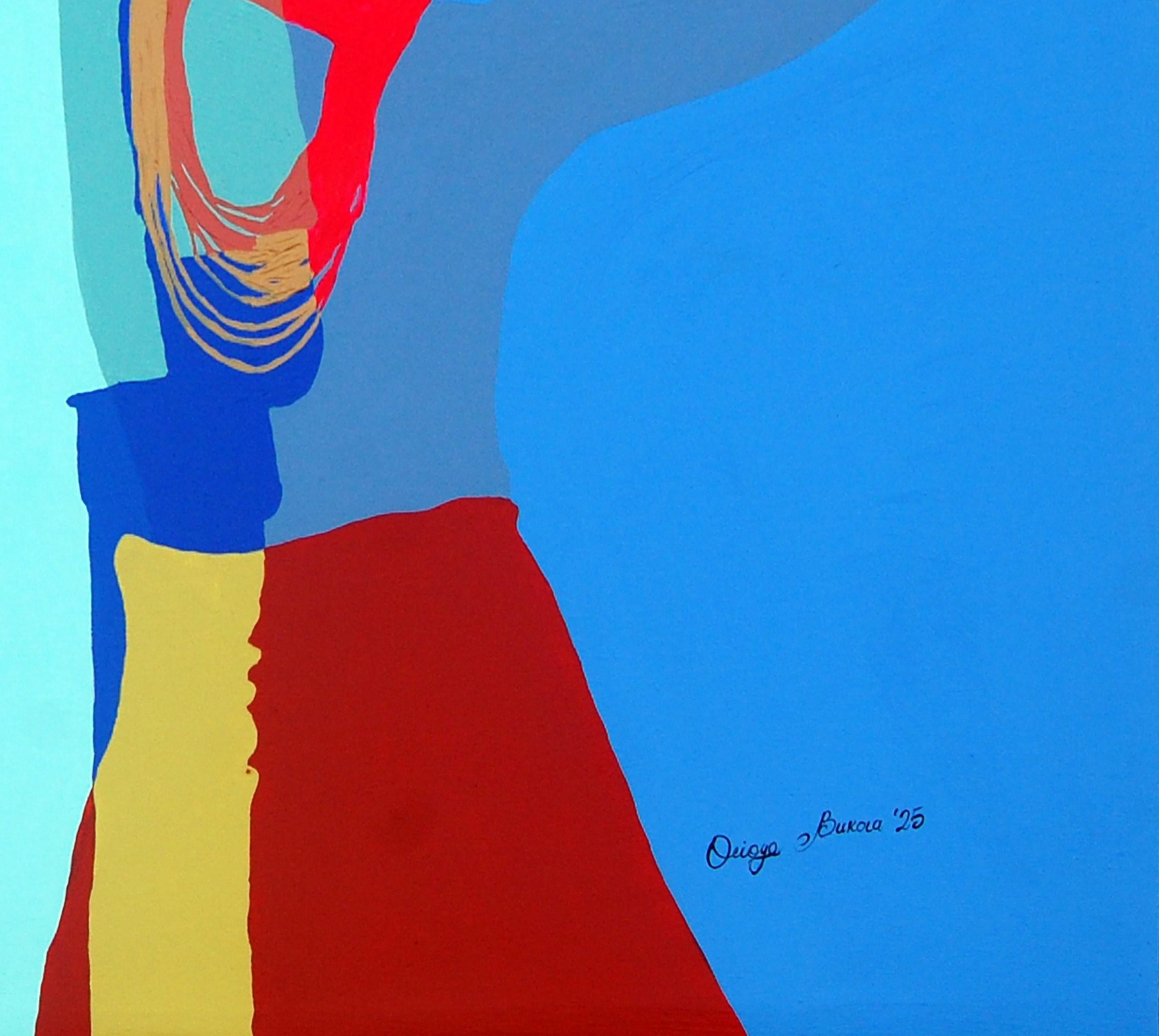 “Omoleye” translates as Child of Honor and Joy, and in this work Bukola Orioye presents a layered dialogue about choice, intimacy, and the evolving African perspective on partnership and nudity. The composition features two intertwined silhouettes: