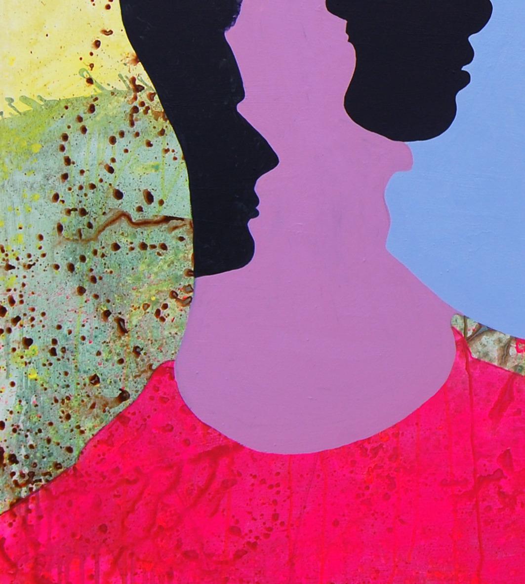 DID (Identità Dissociativa) - 21° secolo, Figurativo contemporaneo, colorato - Interior Painting Marrone di Orioye Samuel