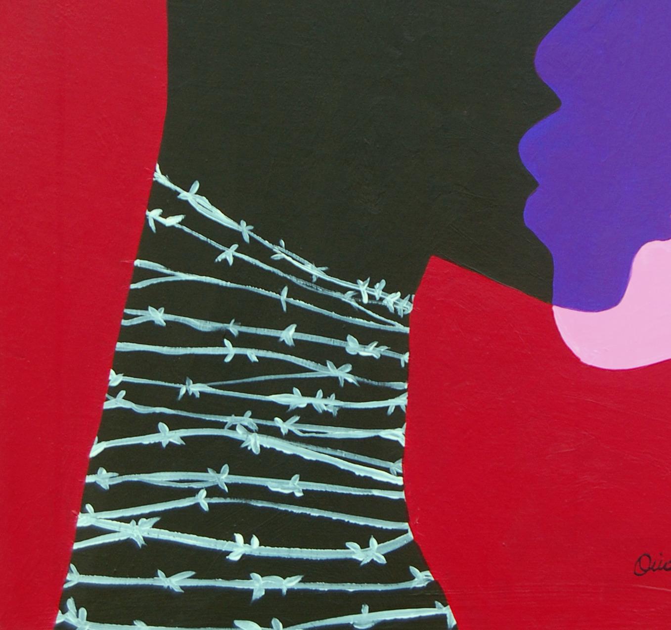 Dissonance - Black Figurative Painting by Orioye Samuel
