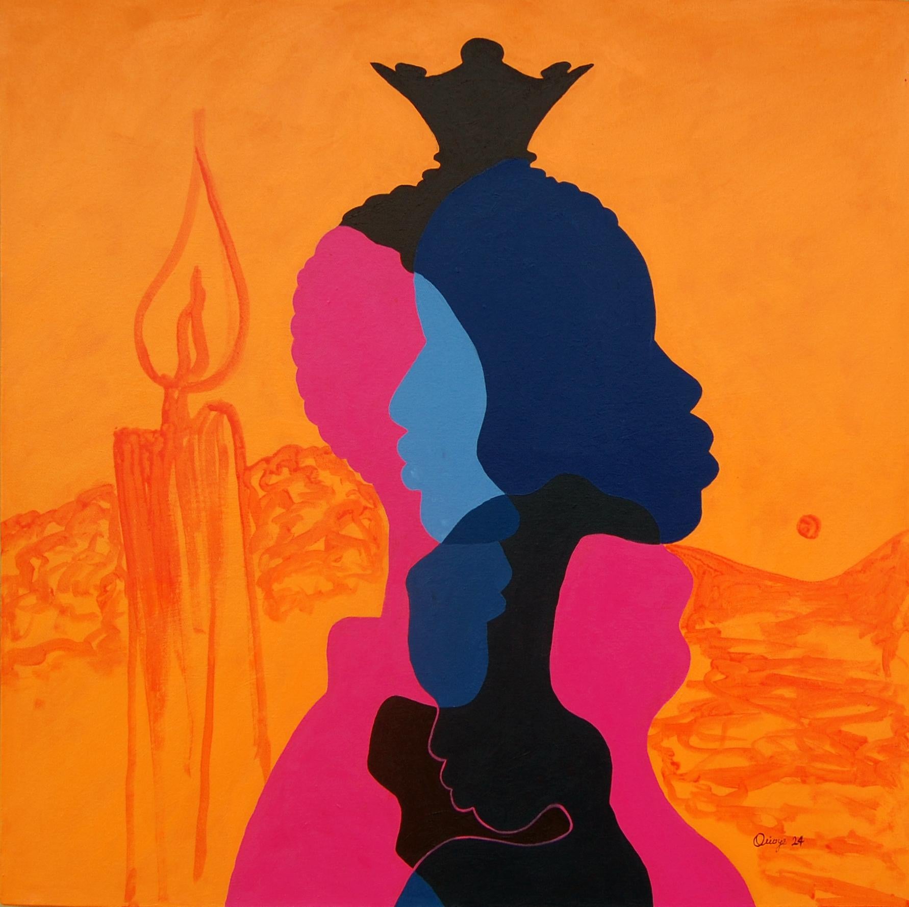Prospettive - 21° secolo, Figurativo contemporaneo, Colorato, Silhouette