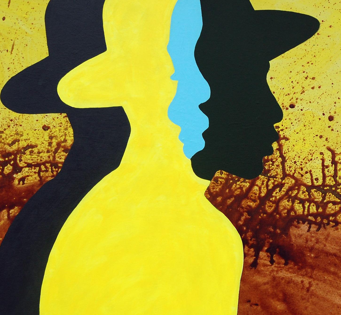 Giocatore - 21° secolo, Figurativo contemporaneo, Colorato, Silhouette, Uomo in vendita 1