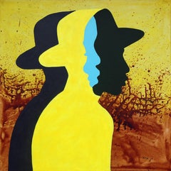 Jugador - Siglo XXI, Contemporáneo Figurativo, Colorido, Silueta, Hombre
