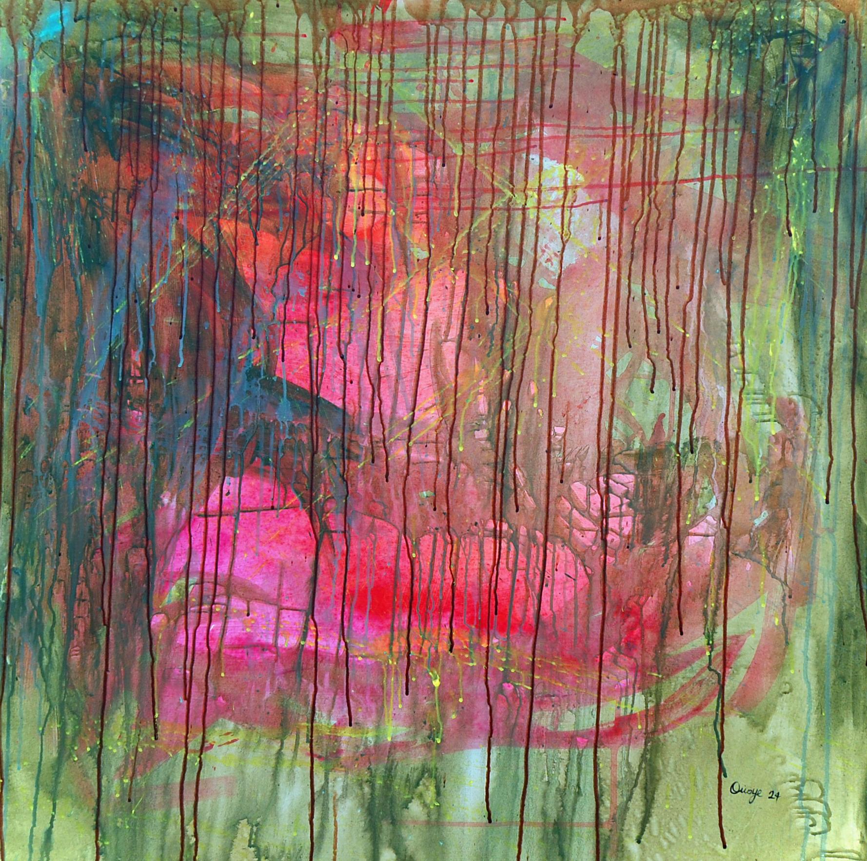Figurative Painting di Orioye Samuel - Sicario -21° secolo, Figurativo contemporaneo, Colorato, Silhouette, Potere maschile
