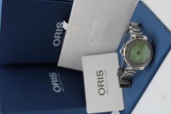 Oris Aquis Date 36.5mm  Seafoam Green MOP Dial  2024  Full Set