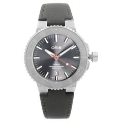 Used Oris Aquis Date Relief Steel Gray Dial Mens Watch 01 733 7730 4153-07 5 24 11EB