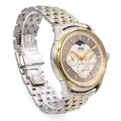 Oris Artelier Complication 2007 Two Tone Moonphase Automatic Men's Watch