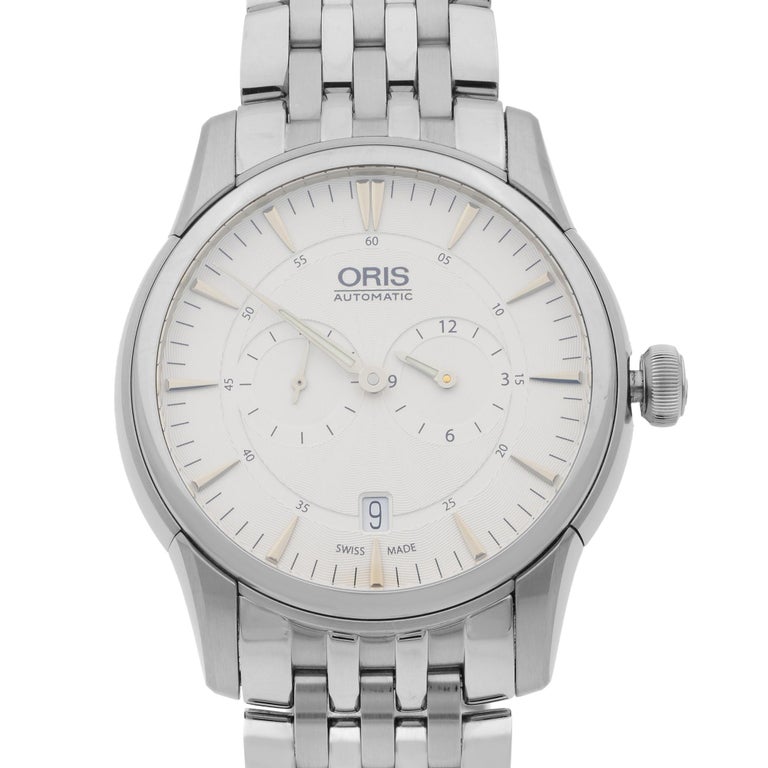 Oris Artelier Regulateur Steel Silver Dial Men Watch 01 749 7667 4051 07 8 21 77 For Sale at 1stDibs oris artelier alarm oris artelier pointer date oris white dial