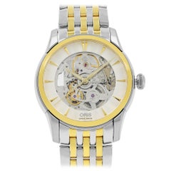 Oris Artelier Montre squelette automatique en acier et or PVD pour hommes 734-7670-4351MB