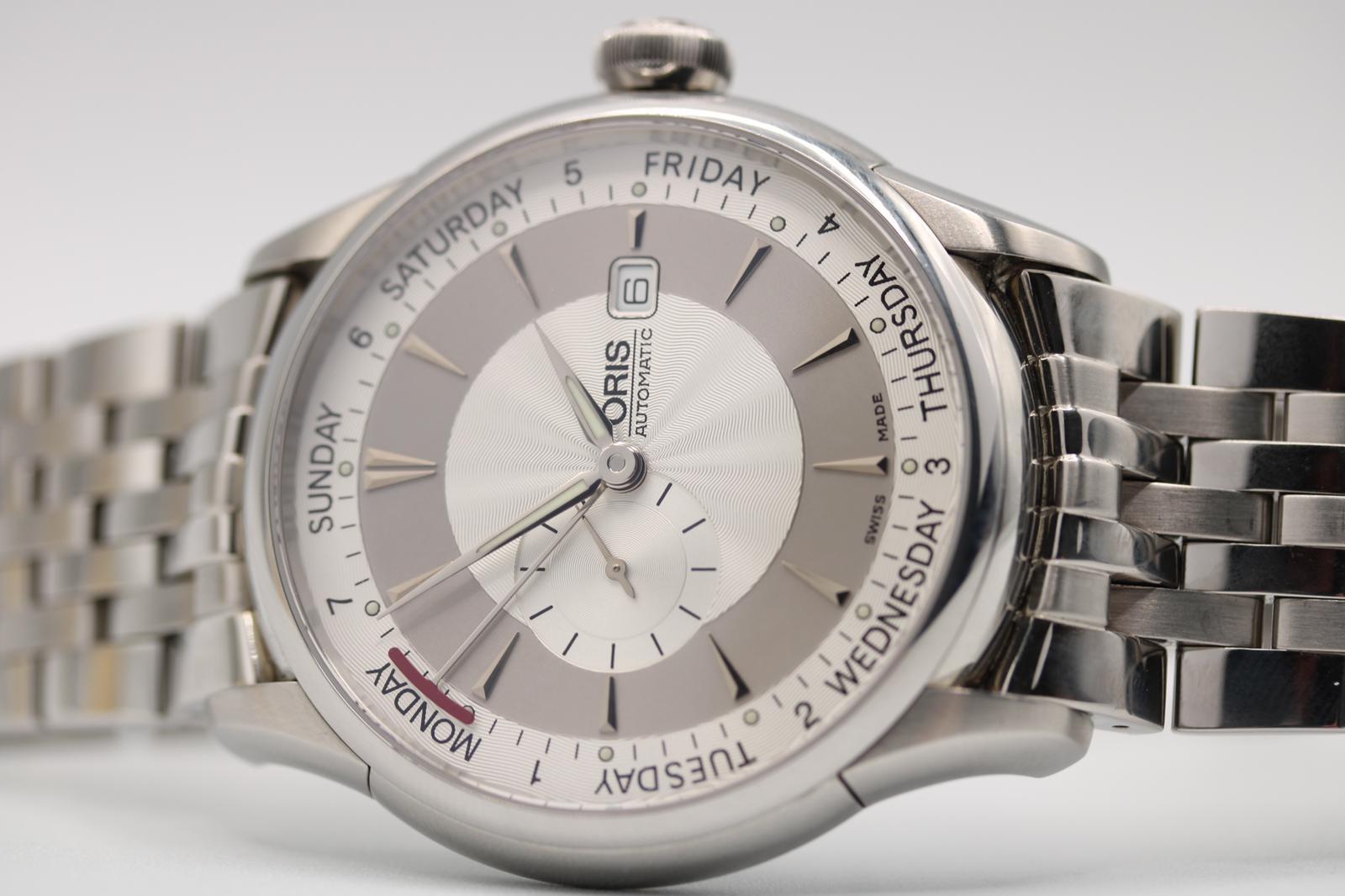 Oris Artelier Small Second Pointer Day - 7596 For Sale 8