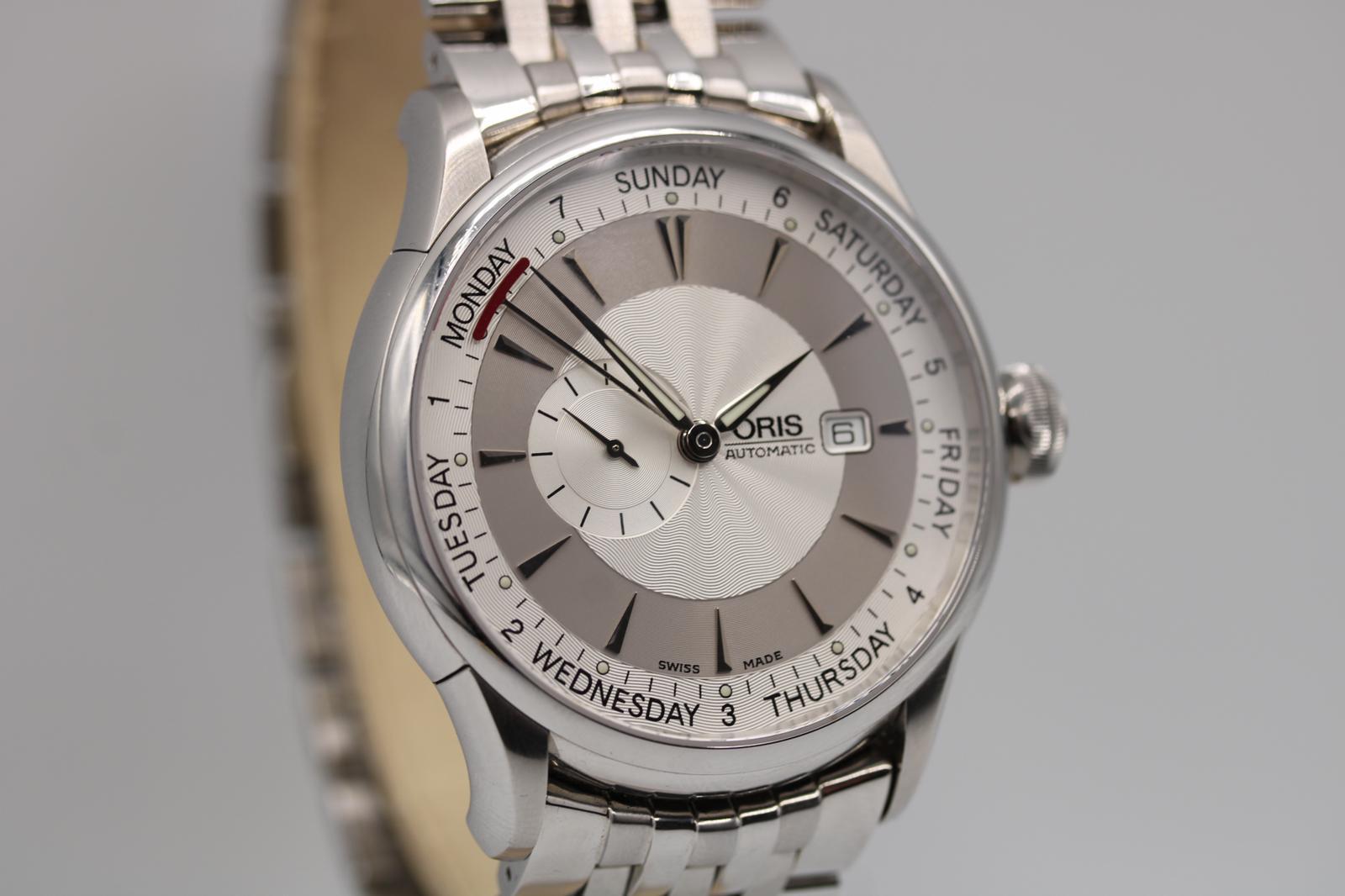 Oris Artelier Small Second Pointer Day - 7596 For Sale 2