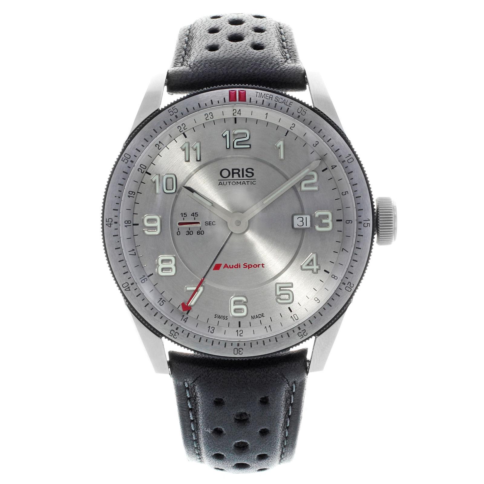 Oris Artix Audi Sport GMT Automatic Silver Dial Men's Watch 747-7701-4461LS