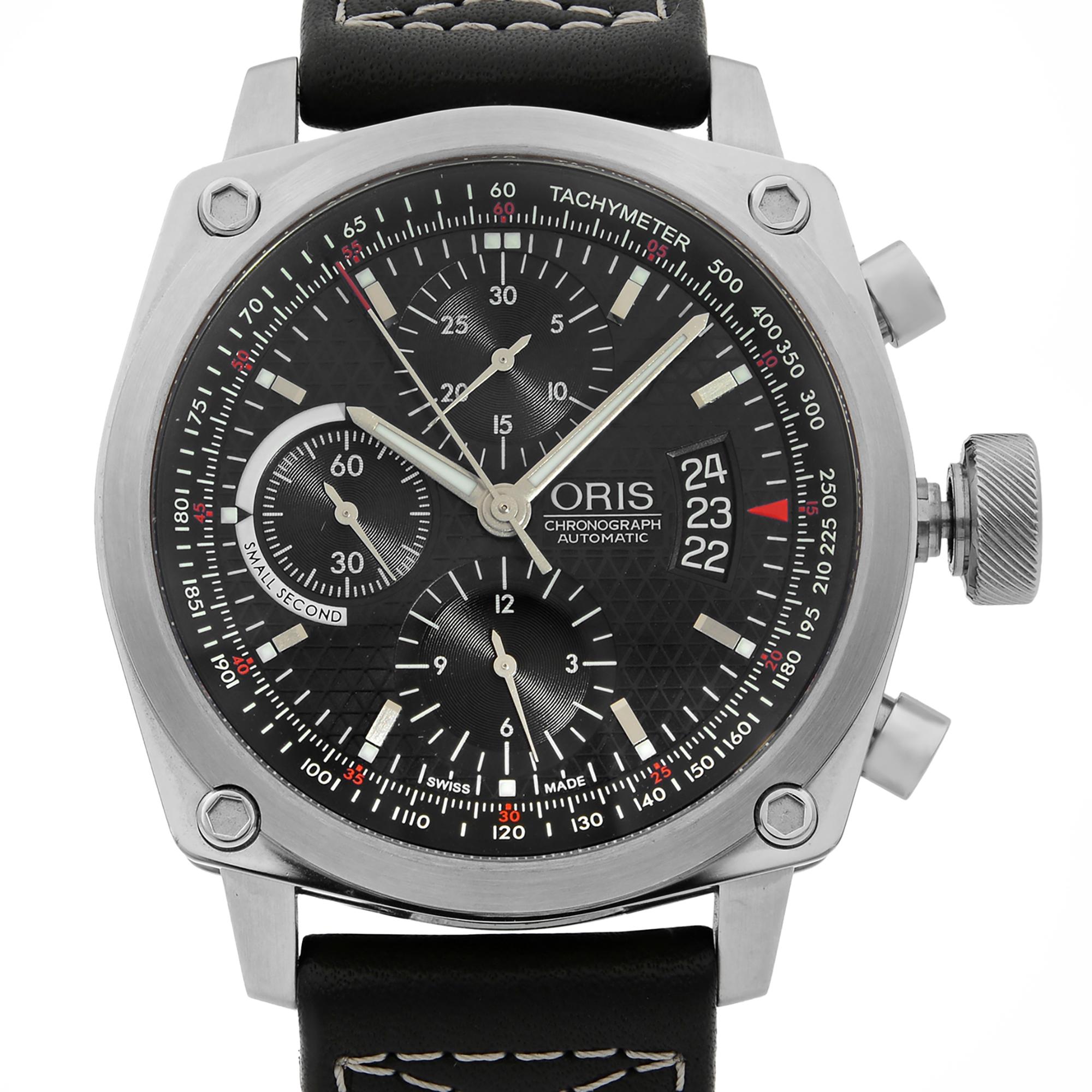 Oris BC4 Chronograph Steel Black Dial Men's Watch 01 674 7616 4154-07 5 22  58FC For Sale at 1stDibs