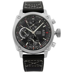 Oris BC4 Chronograph Stahl Schwarzes Zifferblatt Herrenuhr 01 674 7616 4154-07 5 22 58FC