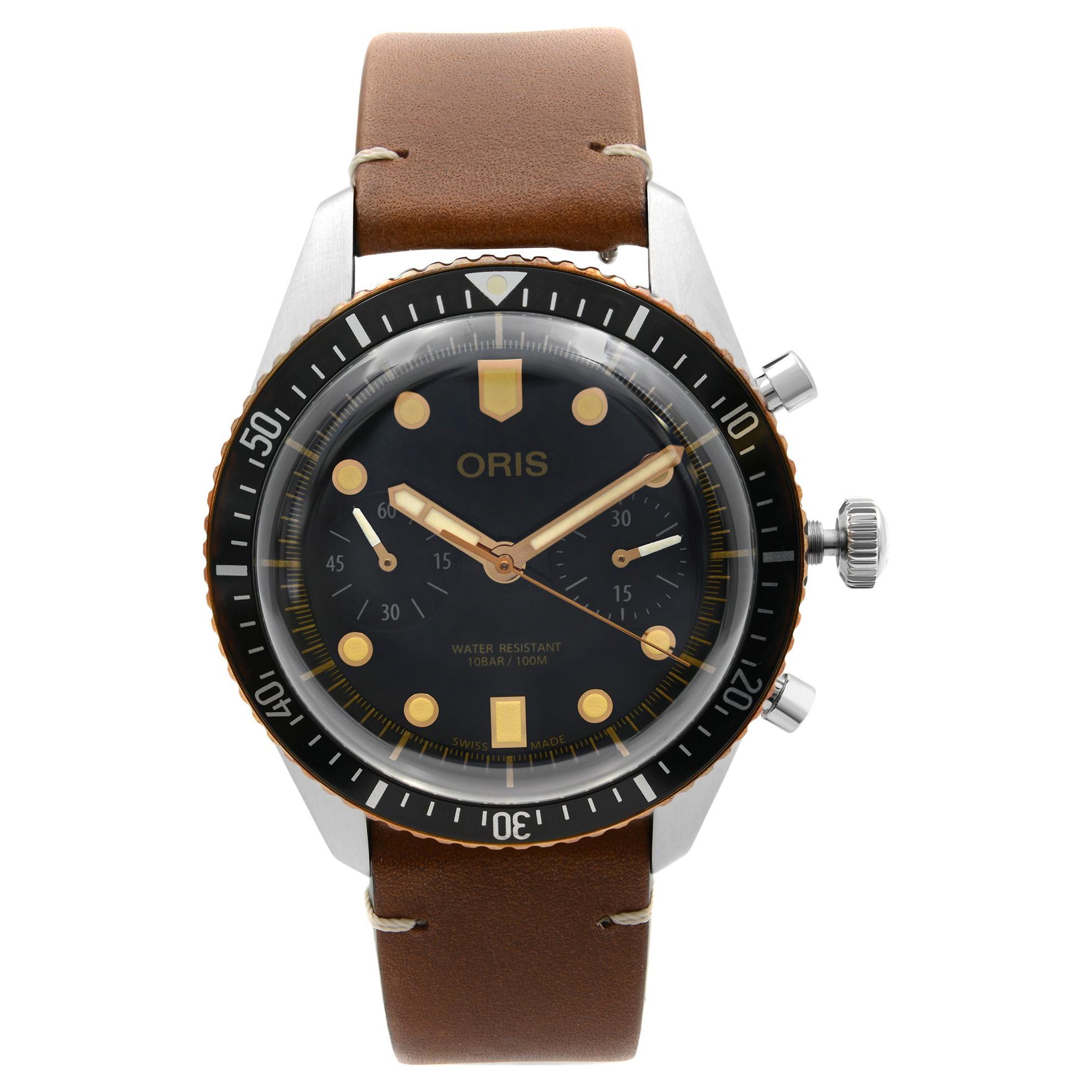 Oris Diver Sixty-Five Steel Bronze Black Dial Watch 01 771 7744 4354-07 5 21 45 For Sale