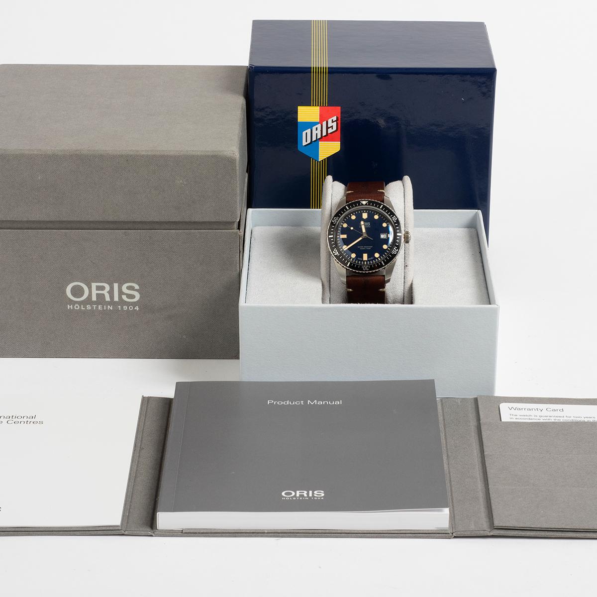 Oris Divers Sixty Five Wristwatch, 42mm stainless steel case, box and papers... For Sale 1