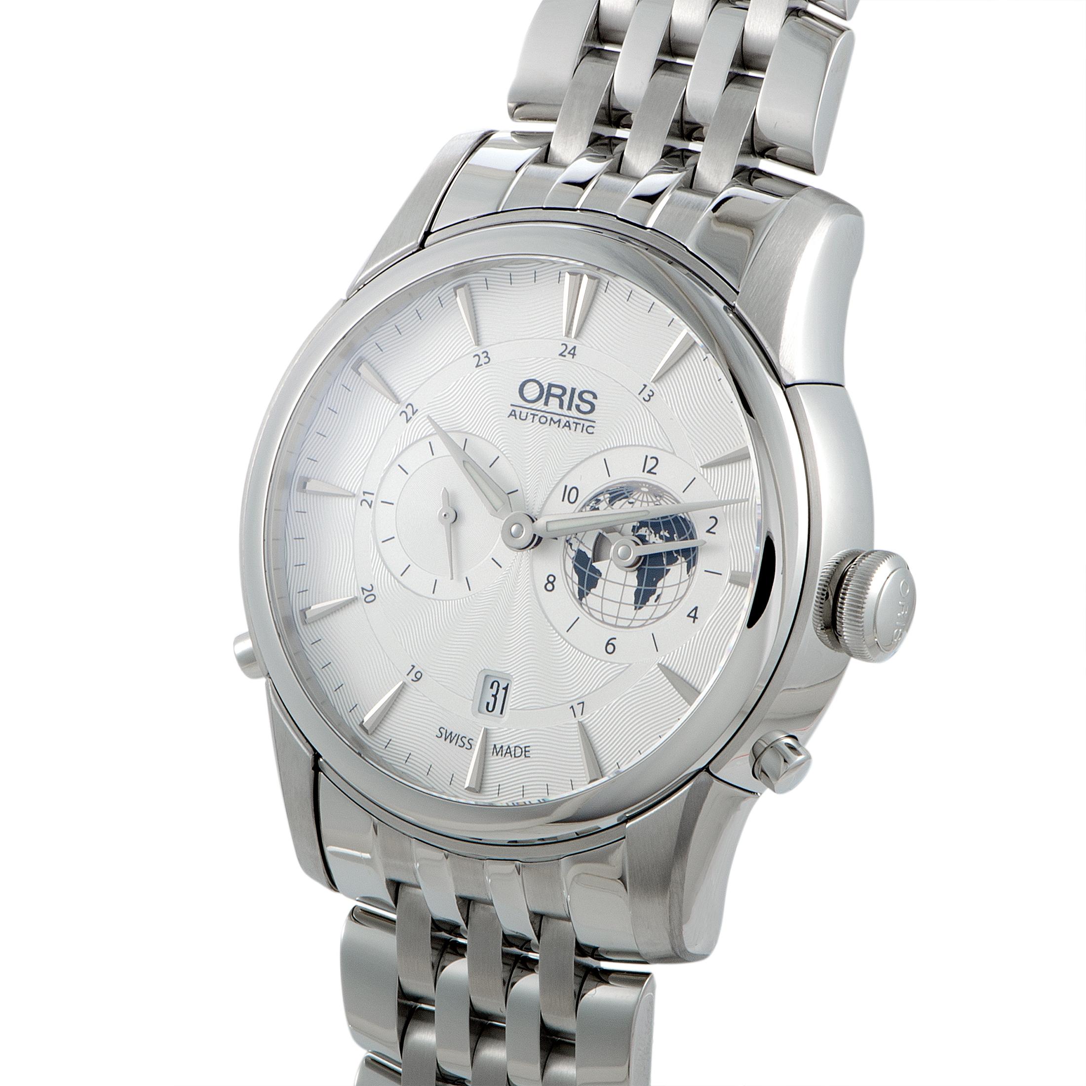 Exuding absolute excellence and utmost refinement with its sophisticated movement and the exquisitely finished dial, this fascinating wristwatch from Oris - limited to only 1,000 pieces - celebrates the intriguing history of time zones as we know