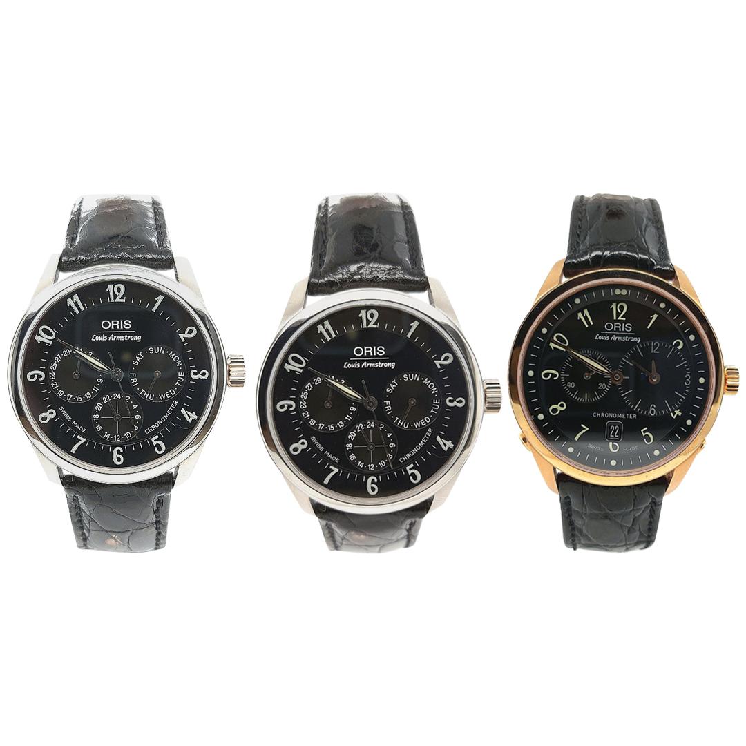 Oris, Louis Armstrong Limited Edition 3 Watches Set from 10 Pieces Worldwide For Sale