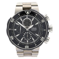 Oris Pro-Diver 1000m Titanium Black Dial Automatic Watch 01 674 7630 7154-SET