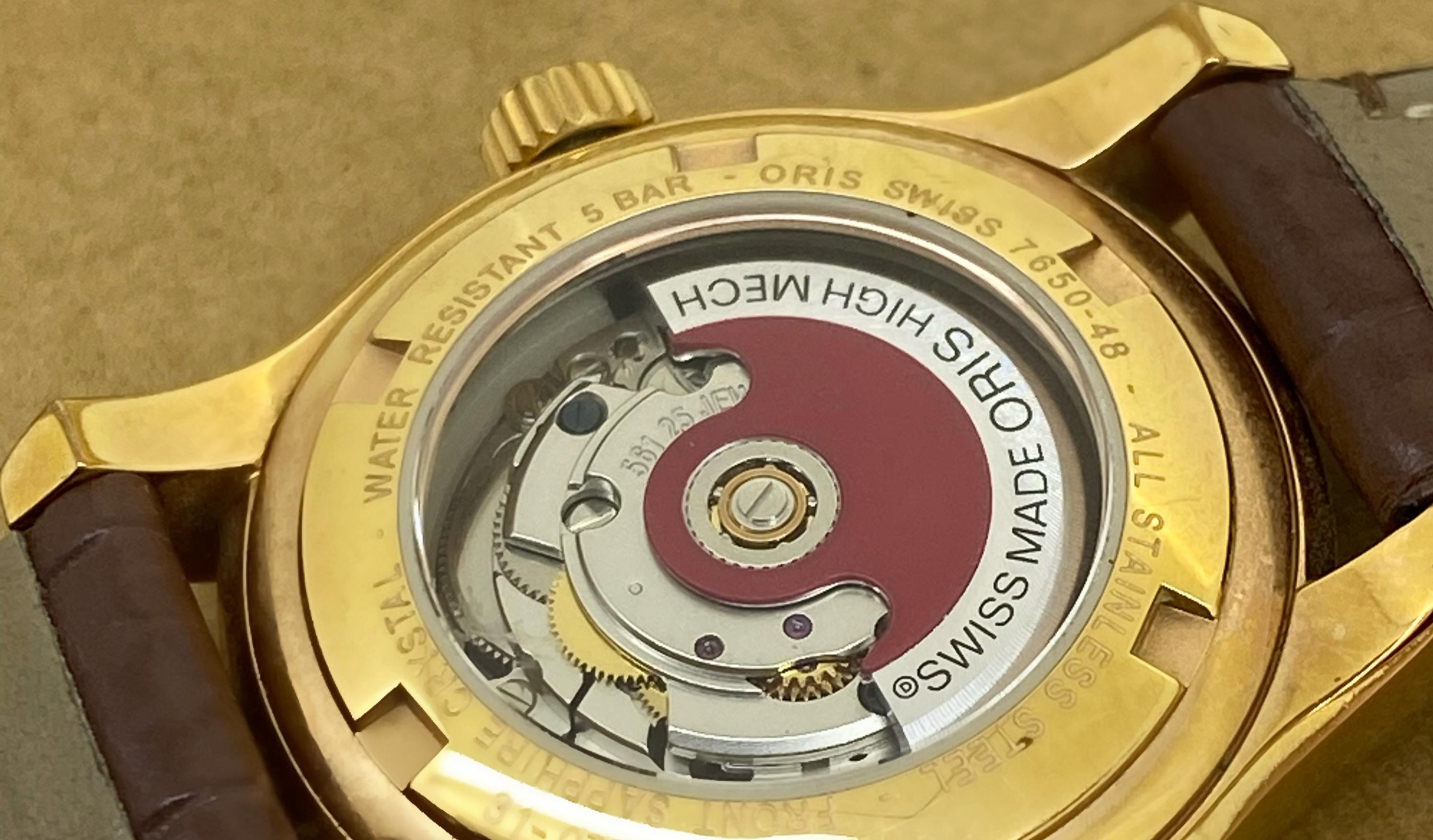 Oris Ref 7650-48 18K Roségold-Damenuhr mit Automatik 28.5 mm mit Datum 1