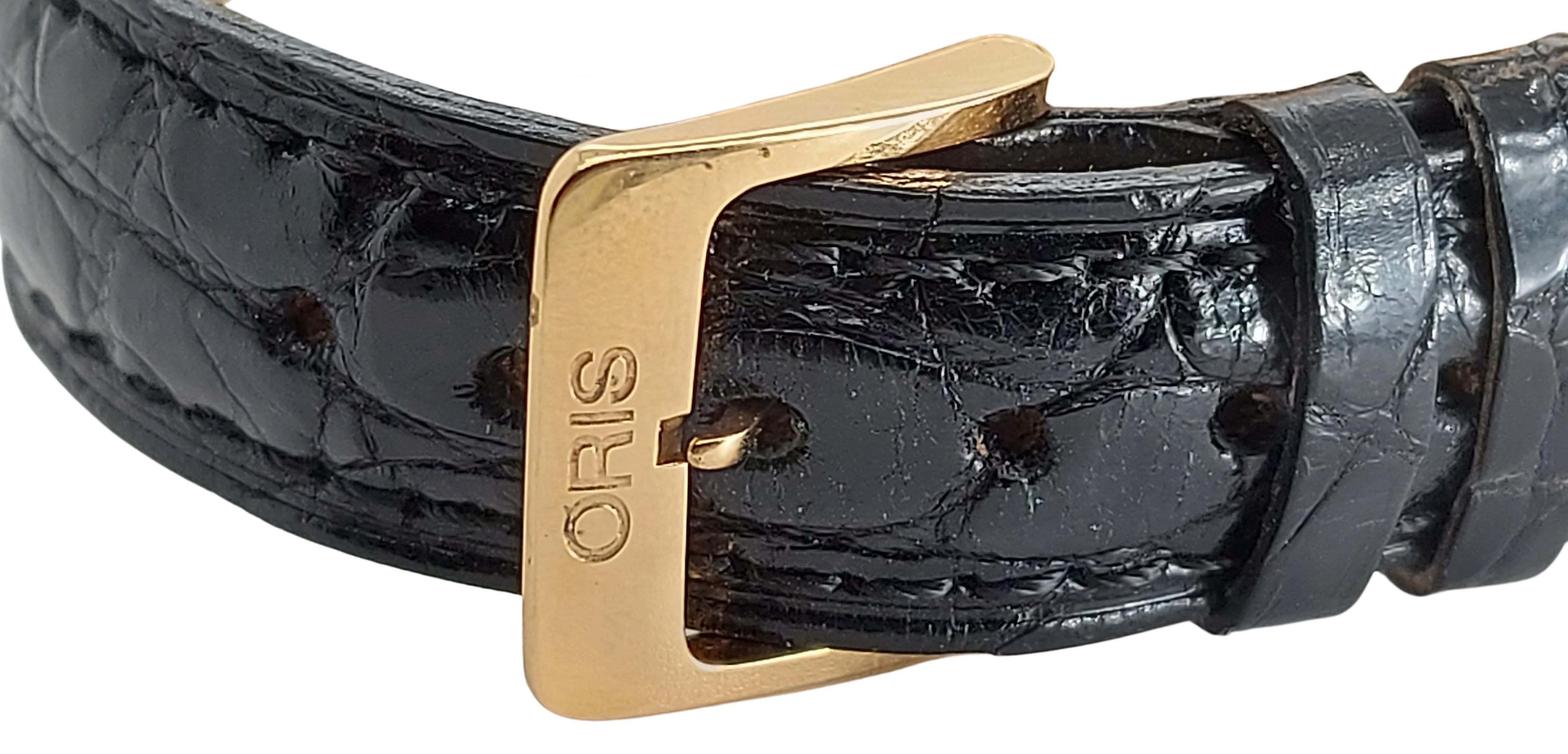 Oris Reveil Limited Edition Mechanical Alarm 18kt Gold, New with Box & Papers en vente 5