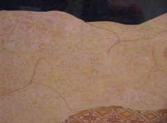 Minimal Abstract Impressionist Recling Nude Painting