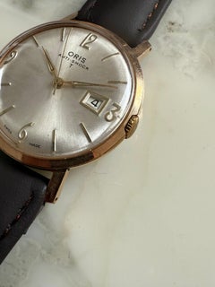 Oris Wristwatch, 32mm Gold Plated, Art Deco Style, Sword Hands, Manual, c1956
