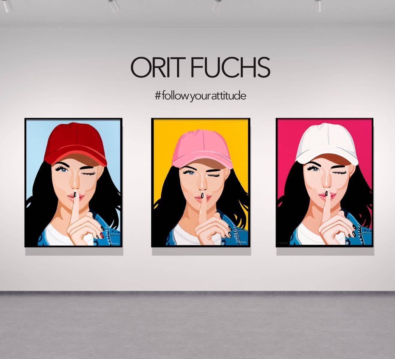Orit Fuchs: Vivid 101B - Giclee print on canvas female figure painting. 35.5/47” For Sale 1