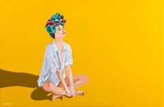 Orit Fuchs: Vivid 32 LG - Giclee print on canvas female figure painting