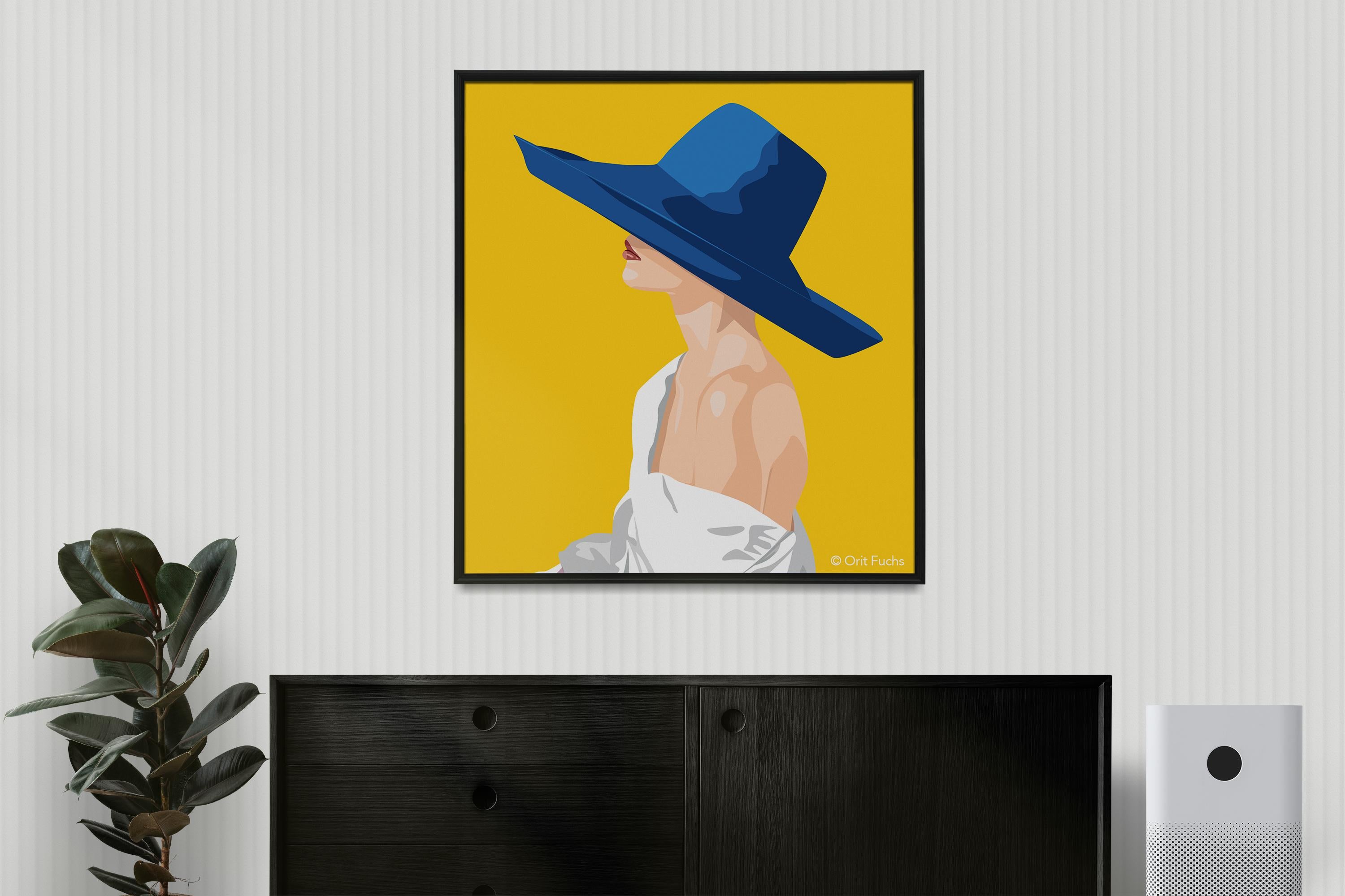 Orit Fuchs: Vivid 50 - Giclee print on canvas female figure painting. 40/40” For Sale 1