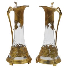 Orivit decanter per vino in stile art nouveau