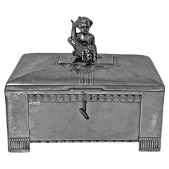 Orivit Jugendstil Secessionist Silvered Large Box Germany C.1900