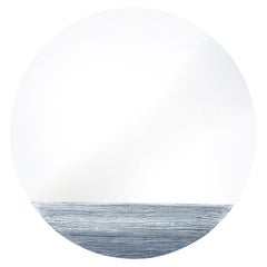 Orizzonte 1200 Silver Round Mirror by Disain1971