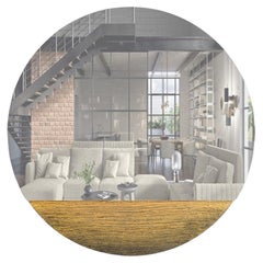 Orizzonte 1500 Silver Round Mirror by Disain1971