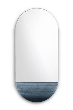 Orizzonte 55120 Short Silver Oval Mirror by Disain1971